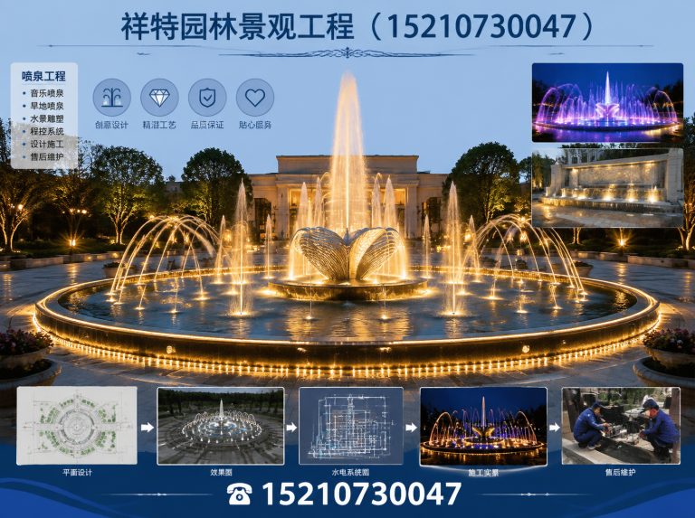 曲阳县广场喷泉展示图