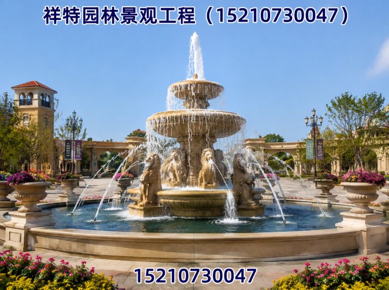 曲阳县景区喷泉展示图